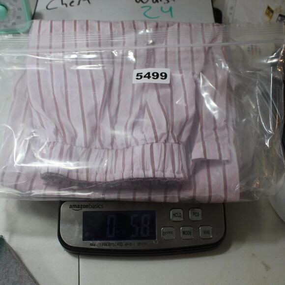 Parke Pants Women Extra Small Boxer Wide Leg Stripe Pink Pajama Minimalist Comfy - Picture 14 of 14